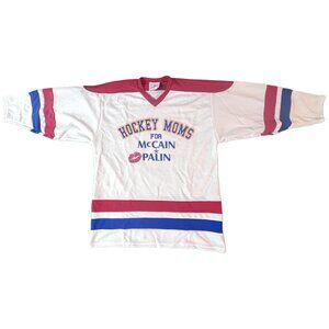 Very Rare 2008 HOCKEY MOMS For McCAIN PALIN Republican Presidential Race Jersey